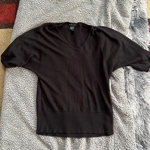 Med New york and company black sweater with fitted waist open sleeves